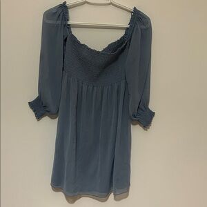 Zara Blue Off Shoulder Dress